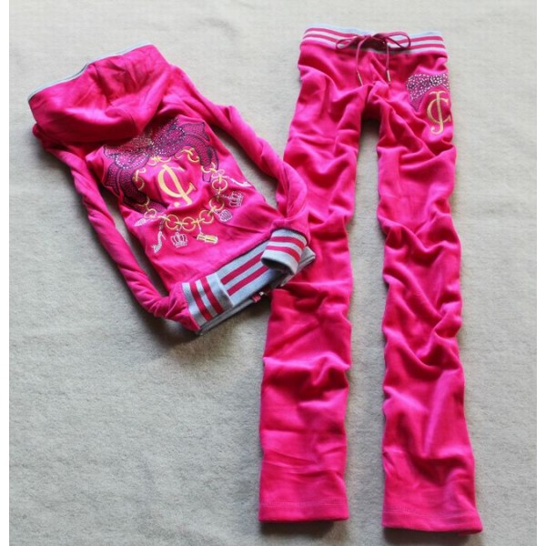 Juicy Couture Tracksuits Bowknot JC Velour Dark Pink