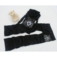 Juicy Couture Tracksuits Heart JC Velour Hoodie Black Juicy Couture Tracksuits Heart JC Velour Hoodie Black