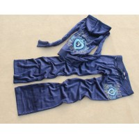 Juicy Couture Tracksuits Heart JC Velour Hoodie Regal Juicy Couture Tracksuits Heart JC Velour Hoodie Regal