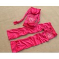 Juicy Couture Tracksuits Heart JC Velour Hoodie Dragonfruit