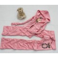 Juicy Couture Tracksuits Crest JC Flower Velour Hoodie Pink Candy