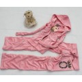 Juicy Couture Tracksuits Crest JC Flower Velour Hoodie Pink Candy