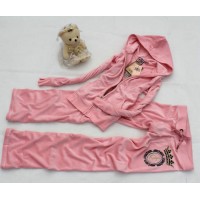 Juicy Couture Tracksuits Crest JC Flower Velour Hoodie Pink Candy Juicy Couture Tracksuits Crest JC Flower Velour Hoodie Pink Candy