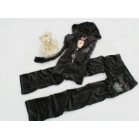 Juicy Couture Tracksuits Crown Terry Hoodie Ash Black Juicy Couture Tracksuits Crown Terry Hoodie Ash Black