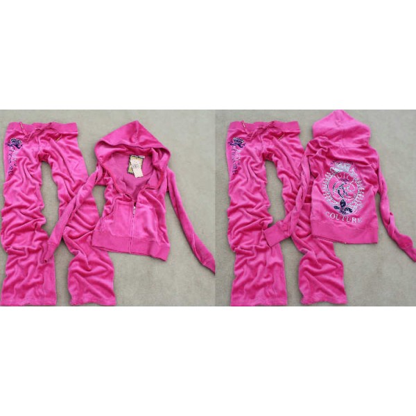 Juicy Couture Tracksuits Crest Frame Terry Hoodie Dragonfruit