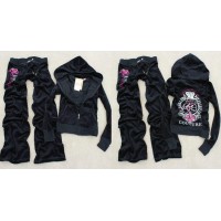 Juicy Couture Tracksuits Crest Frame Terry Hoodie Black Juicy Couture Tracksuits Crest Frame Terry Hoodie Black