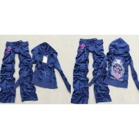 Juicy Couture Tracksuits Crest Frame Terry Hoodie Regal Juicy Couture Tracksuits Crest Frame Terry Hoodie Regal